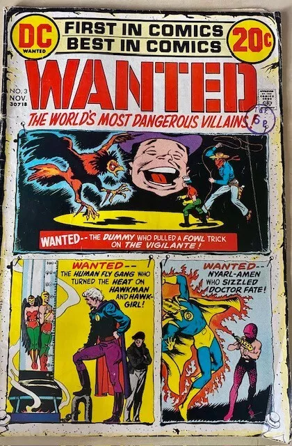 Dc Comics Wanted The Worlds Most Dangerous Villains #3 (1972)