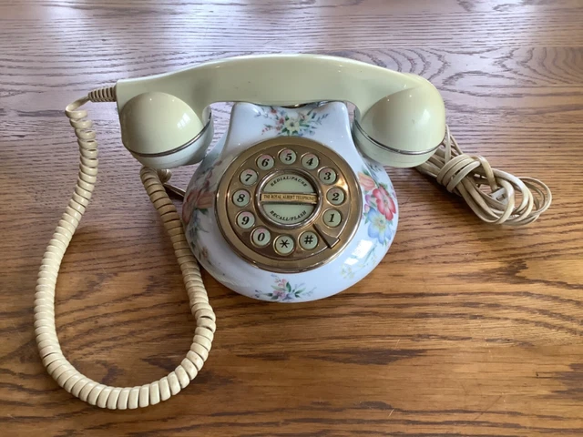 Vintage Royal Albert Constance Push Button Fine China Astral Telephone 1991