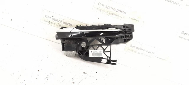 Poignée De Porte Extérieure Gauche Sans Clé Pour Mercedes GL, ML - Bouton Verrouillage Caoutchouc Noir