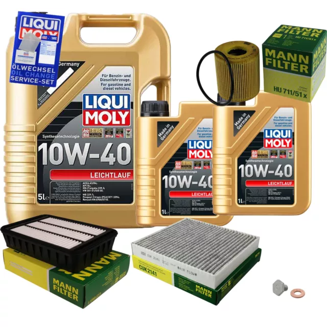 Mann-Filter Inspection Set 7 L Liqui Moly 10W-40 pour Mitsubishi Outlander