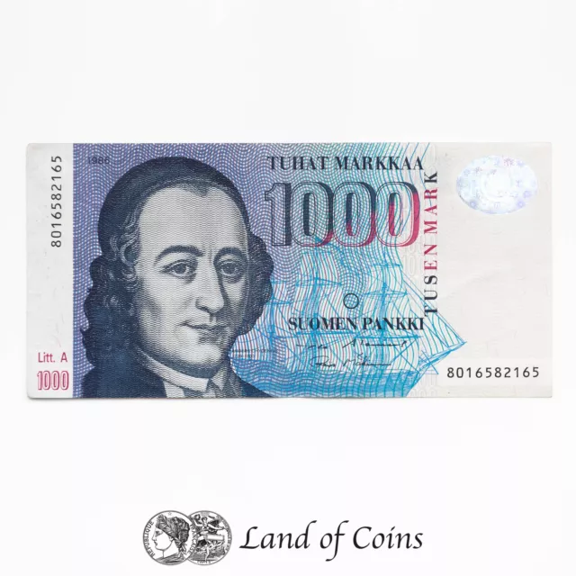 FINLAND: 1 x 1,000 Finnish Markkaa Banknote.