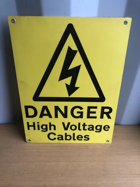 Vintage Danger High Voltage Sign IN VENDITA! - PicClick IT