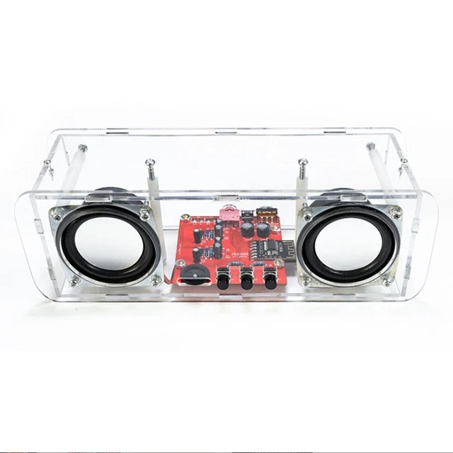 Altoparlante Bluetooth fai-da-te, pacchetto musicale MP3 Kit fai-da-te Suono stereo Mini potenza da 3 W Doppio amplificatore monopezzo con telecomando