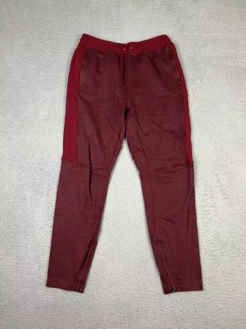 Adidas Reigning Champ Sweatpants Mens Large Red Ankle Zip Activewear Jogger