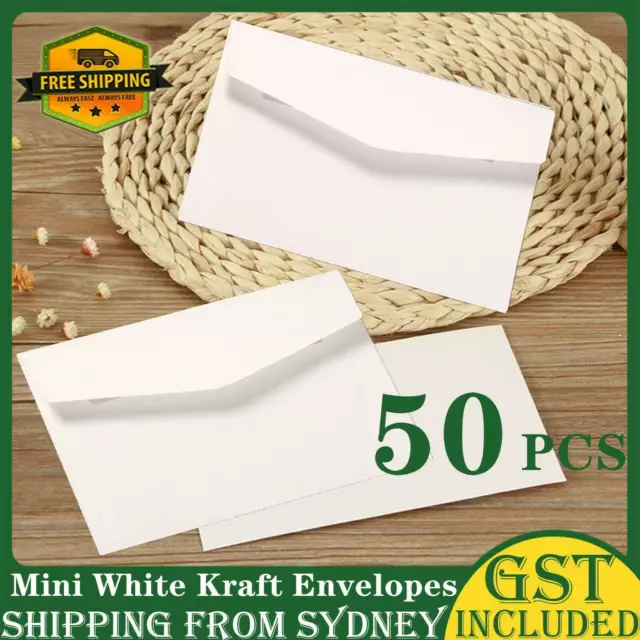 50PCS c7 Recycled white Kraft Envelopes for Wedding Cards FREE Postage- A Grade