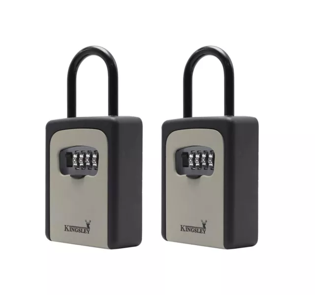 2 PACK Realtor Real Estate 4 Digit Lockboxes Key Safe Kingsley Lock Box QCH812