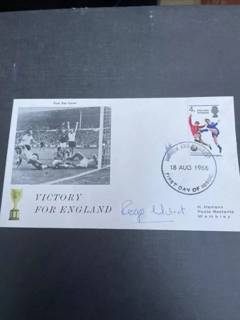 England 1966 World Cup Winners First Day Cover 100% Hand Signed By Roger Hunt