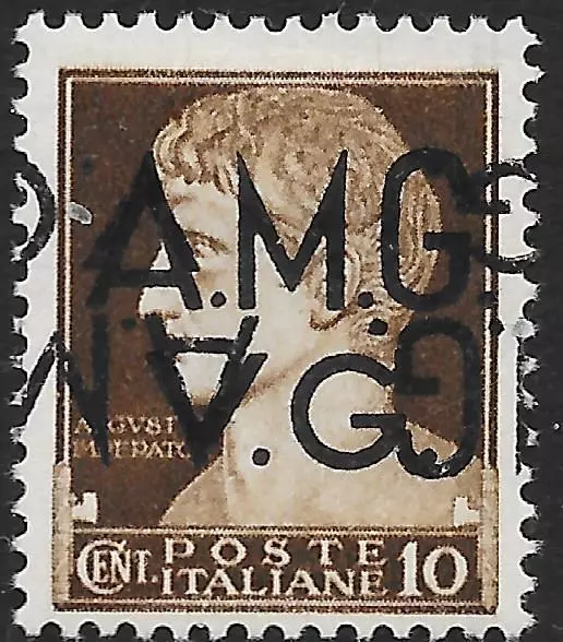 Italy/AMG-Venezia Giulia stamps 1945 Sassone 1f ERROR DOUBLE Ovpt  MLH  VF