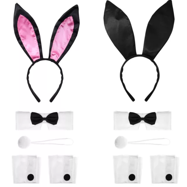 Bunny Girl Headband Accessories Ears Easter Dress Props Bow Tie