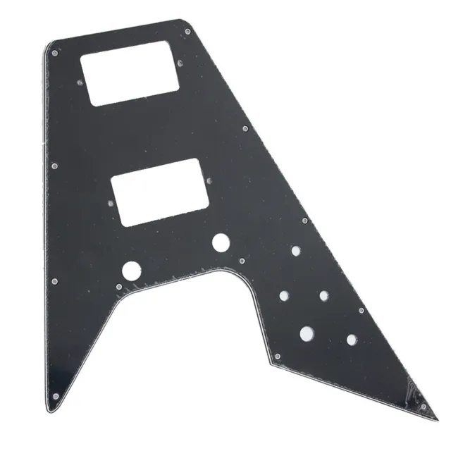 replacement Pickguard For '70's Kalamazoo Made Gibson Flying V, 3-Ply - BLACK