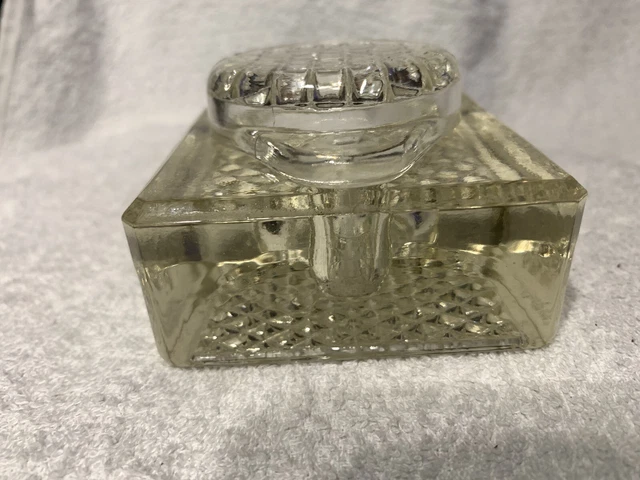 ANCIEN FLACON PARFUM De Toilette Monture Argent Massif Monogramme Verre Taille EUR 180,00