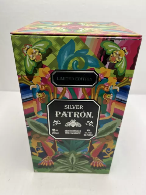 Patron Silver Limited Edition Collectible Hummingbird Jungle EMPTY Tin