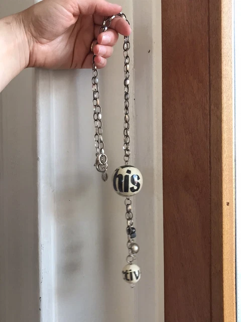 Collier Sautoir De Créateur Vintage à Identifier - Pièce D'occasion Unique