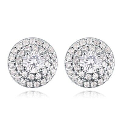 Fashion 925 Silver Stud Earring Cubic Zircon Jewelry Women Party Gift A Pair