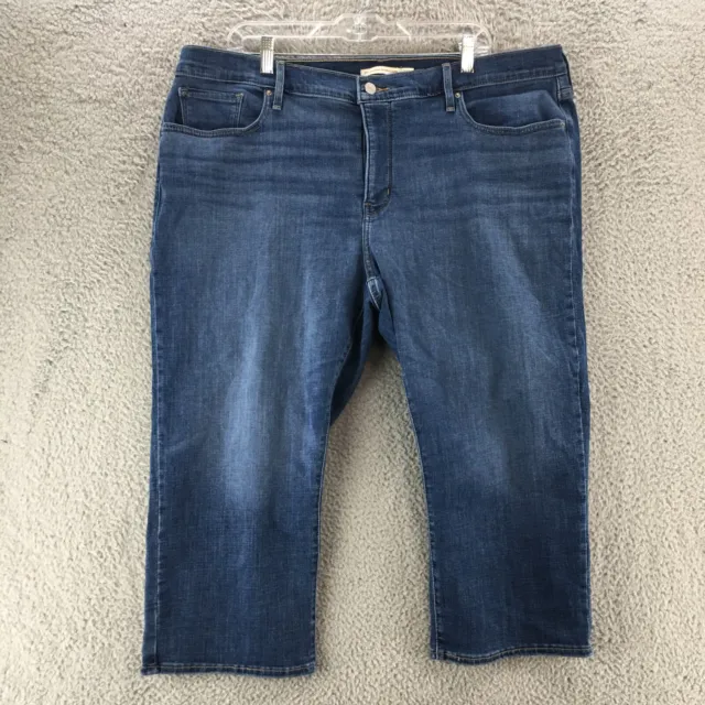 Levis 311 Shaping Skinny Capri Jeans Womens 22W Blue Medium Wash Denim Zip Fly