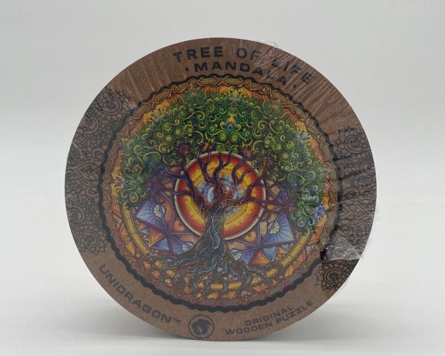 Unidragon Wooden Jigsaw Puzzle Tree of Life Mandala Royal Size 200 Pieces Medium 2