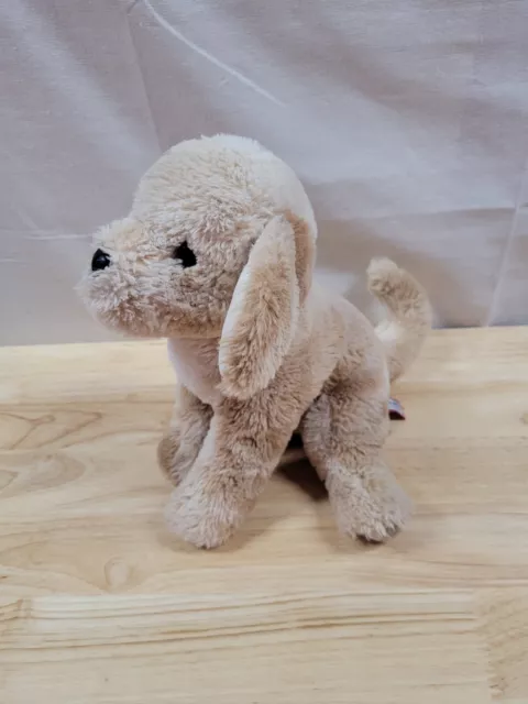 Juguete de peluche realista de perro Douglas Weslie cachorro suave marrón manchado realista 4606