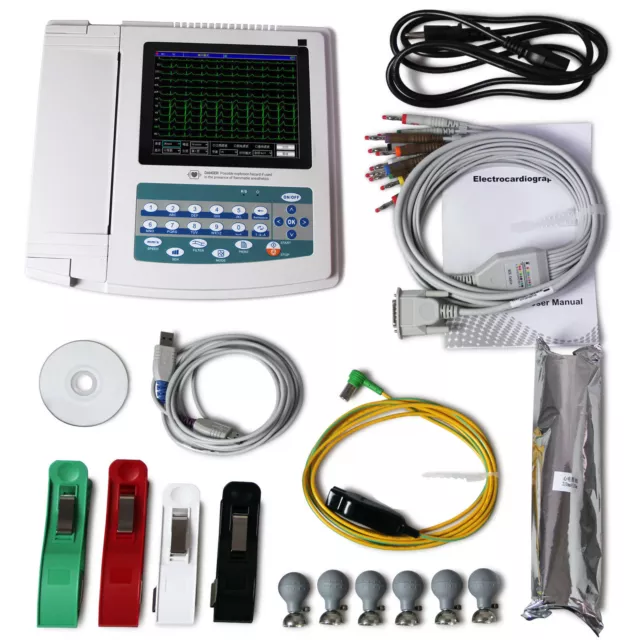 ECG1200G 12 Channel/Lead Touch Screen Electrocardiogram, ECG/EKG Machine CE&FDA