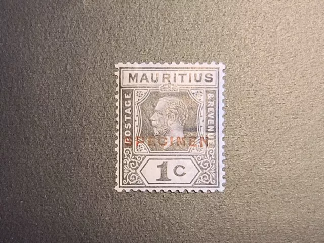Mauritius Specimen Stamp KGV 1 Cent Mint MNH Mint Nice Old Specimen Stamp