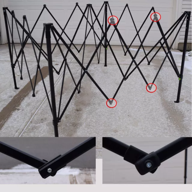 4 Ozark Trail First Up Coleman Canopy Gazebo TRUSS ENDS & CROSS Bars Connectors 2