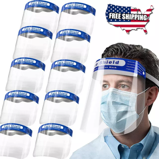Safety Face Shield Reusable Full FaceShield Clear Washable Face Mask Anti-Splash