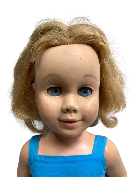 Vintage 1960 Mattel Chatty Cathy Baby Doll w/ Blonde Hair Original Dress NO TALK Vintage 1960 Mattel Chatty Cathy Baby Doll w/ Blonde Hair Original Dress NO TALK
