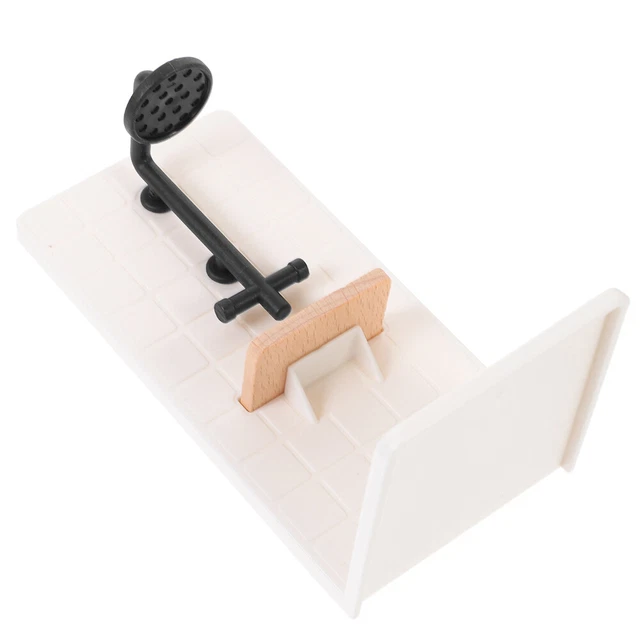 Mini Shower Room Wood Micro Scene Doll House Miniature Dollhouse Accessories