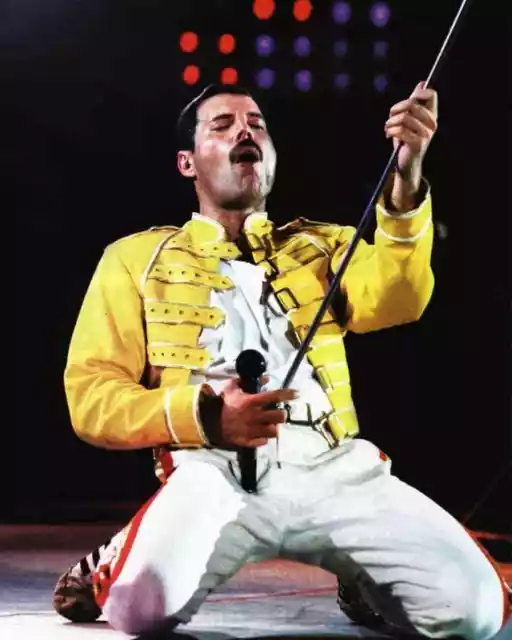 Freddie Mercury Jacket, Queen's Wembley Concert Yellow FAUX Leather Jacket