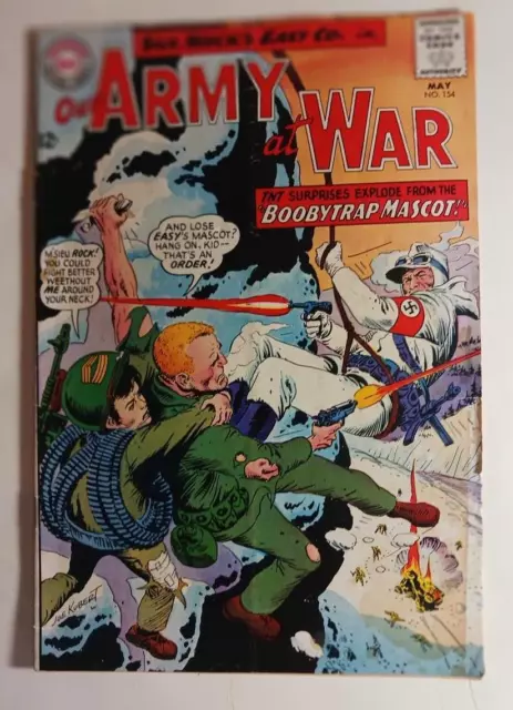 Our Army At War  #154 Dc Comics May 1965 Sgt Rock Joe Kubert Vg/F 5.0