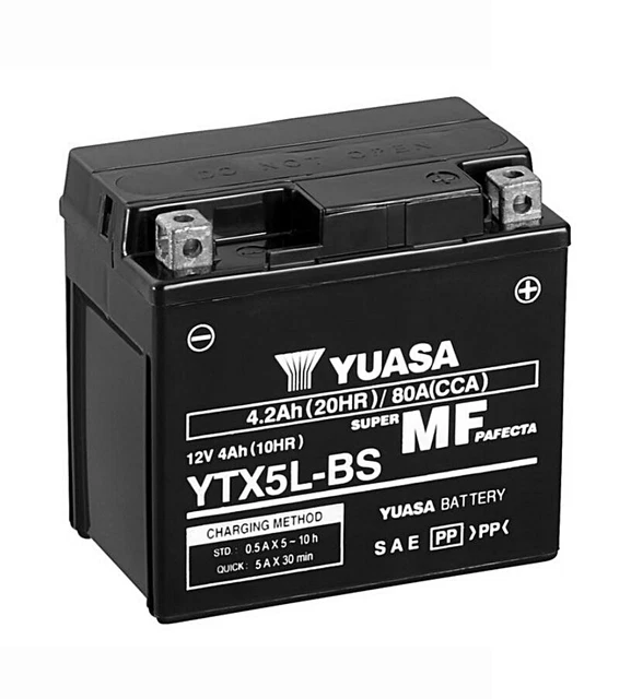 Yuasa YTX5L-BS AGM Batterie 12V 4AH - Moto Scooter quad (FTX5L-BS GTX5L)