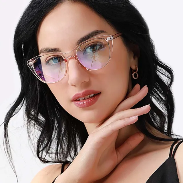 Print Fashion Eyewear Eyeglasses Glasses Frame Cat Eye Glasses Fake Glasses