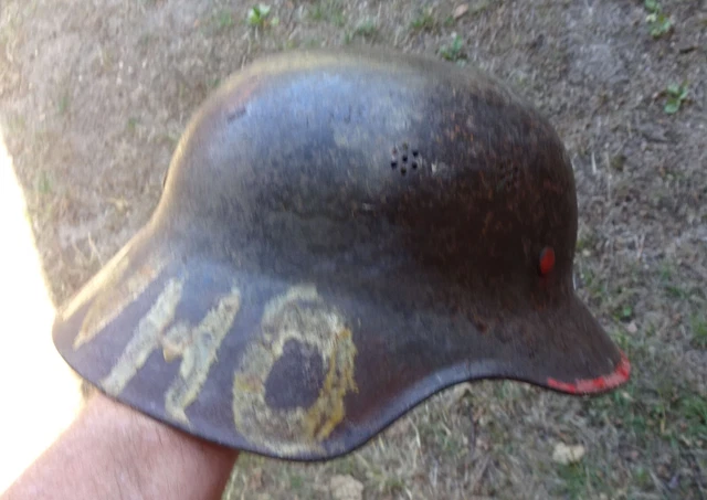 original Helm Stahlhelm Gladiator Modell Luftschutz spätes Kriegsmodell