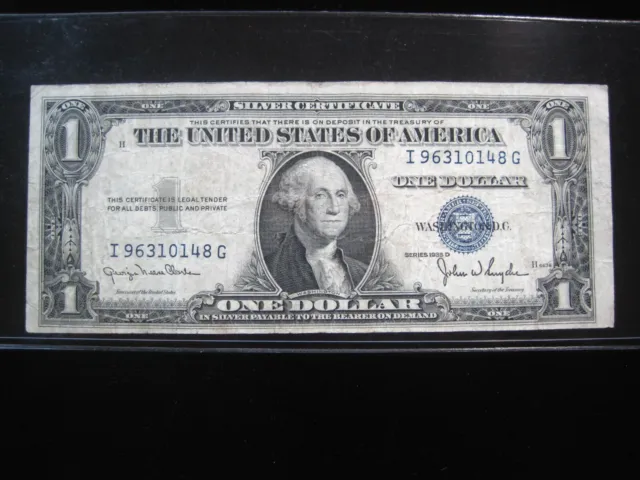 USA $1 1935-G I96310148G # SILVER CERTIFICATE Blue Seal Washington Dollar Money