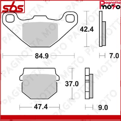 Aeon PER AEON Cobra 3.0 300 2006-2006 PASTIGLIA FRENO posteriore SBS 101HF MESCOLA C 