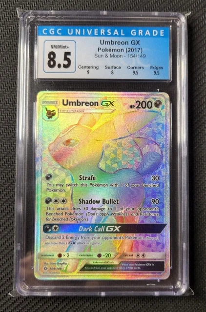 Pokemon - Umbreon GX - 154/149 - Sun & Moon - CGC8.5 - NM/Mint 8.5 - 2017