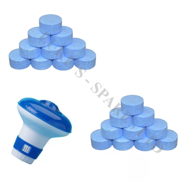 Chlorine Bromine Floating Dispenser with 20 x 20g Tablets for Pools  Hot Tub