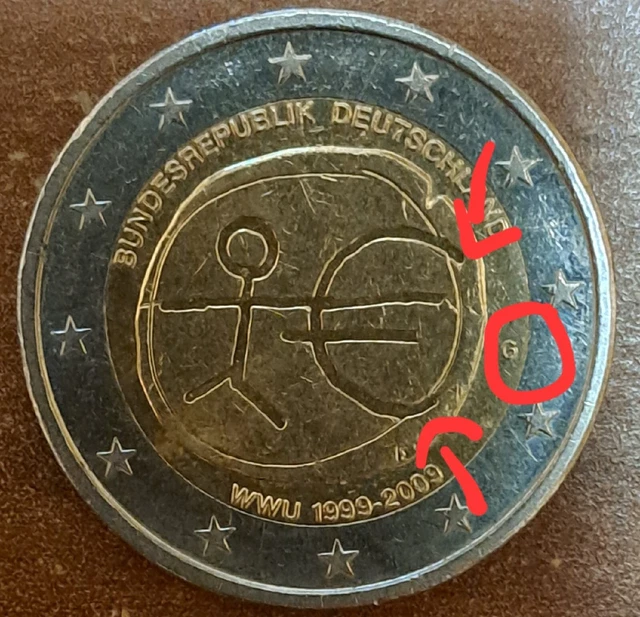 2 EURO MÜNZE Strichmännchen WWU 19992009 