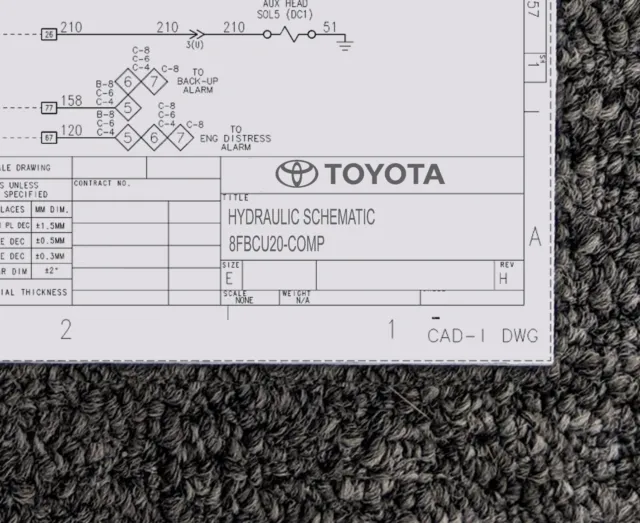 Toyota Forklift 8FBCU20-COMP Hydraulic Schematic Manual Diagram