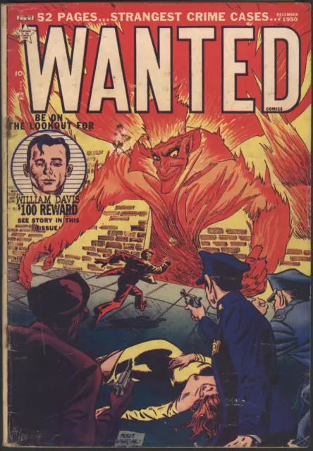 Wanted #32 Orbit Toytown 1950 Pre-code crime Classic Horror Cover *Scarce*