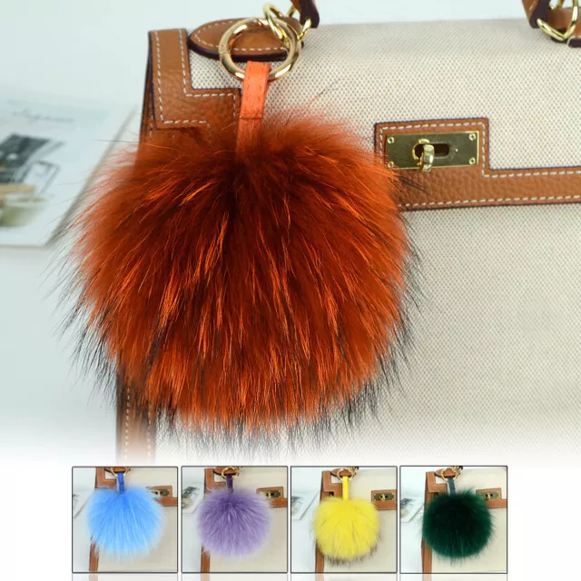 Fur Ball Large Pompom Keychain Keyring Pendant Pom 15cm New Shoes Hats Accessory