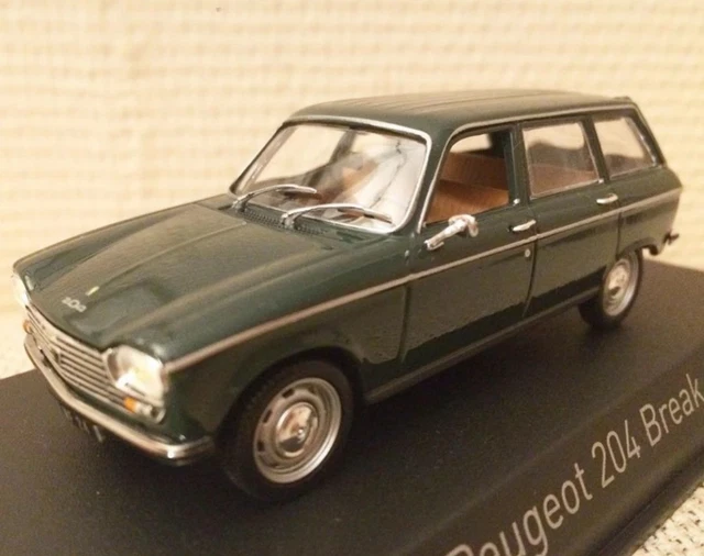 Miniature NOREV 1/43 – Break Peugeot 204 Marron – En Boîte (Occasion)