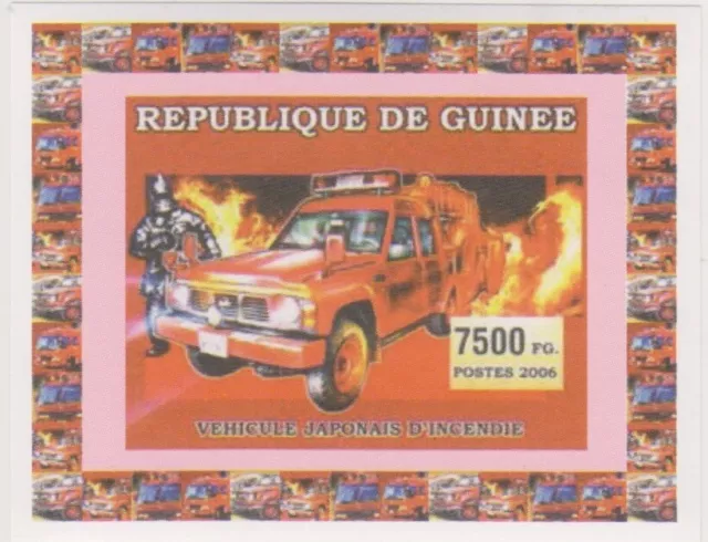 Petit Bloc Sapeurs-Pompiers Guinée Neuf non Perforés 7880