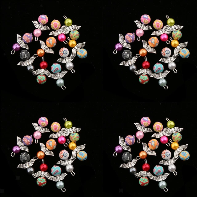 40pcs Engel   Charme Anhänger Basteln Schmuck Bastelset für Hochzeit