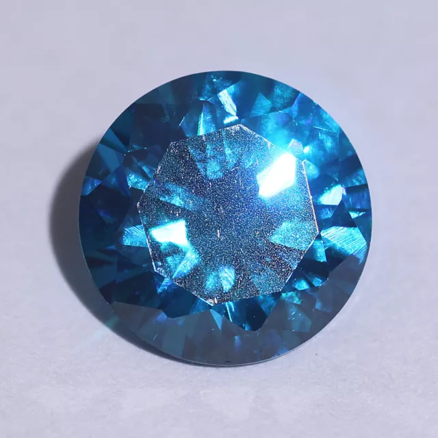 London Blue Topaz Colour Round Brilliant Cubic Zirconia Size & Quality Choice CZ