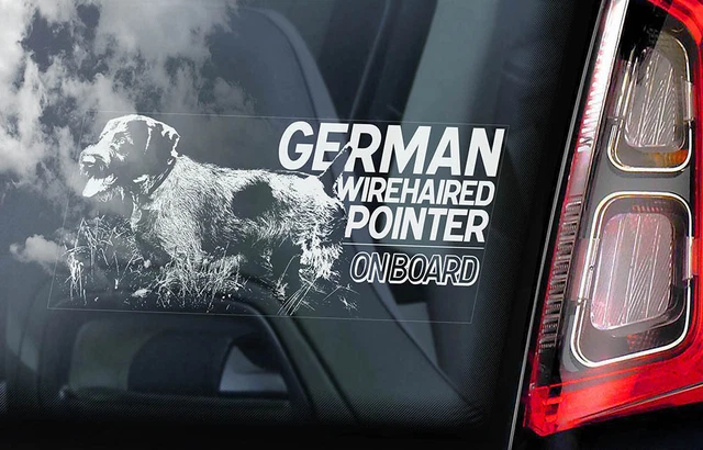 TEDESCO WIREHAIRED POINTER Car Sticker, pelo corto segno finestra cane decalcomania regalo - V01