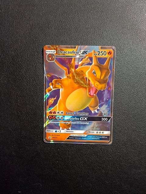 CARTE POKÉMON DRACAUFEU GX SM211 PSA 10 Soleil & Lune Promo Français CARTE POKÉMON DRACAUFEU GX SM211 PSA 10 Soleil & Lune Promo Français