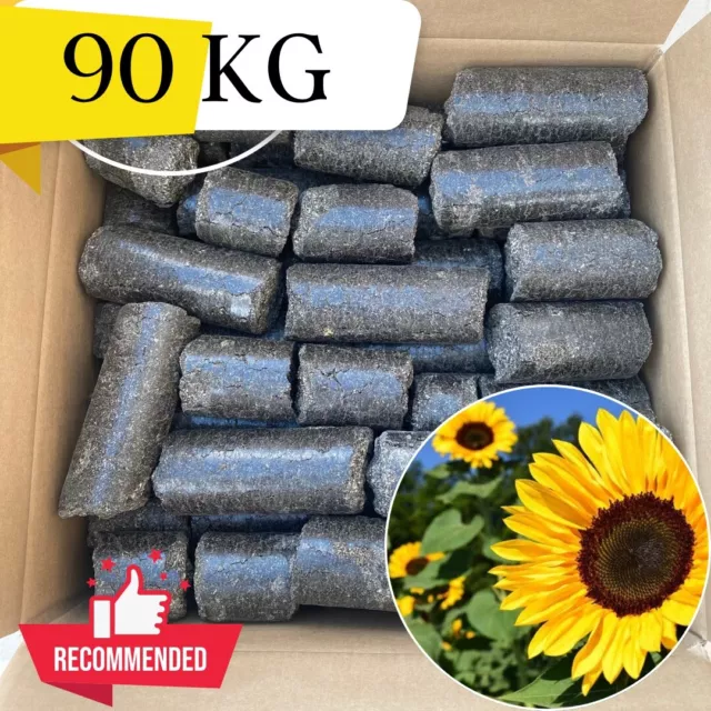 Briketts 90kg🔥Briketts aus Sonnenblumenschalen Kamin RUF Palette🔥