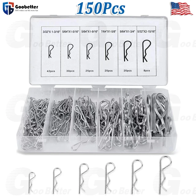 380 Pcs Heavy Duty Pin Kit, Hitch, R, Hair, Lynch, PTO Pins For Trucks, Trailers - View #9