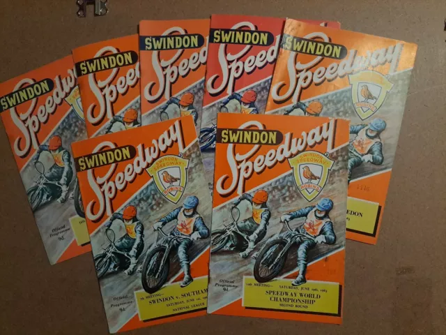 Speedway Swindon 1960s  Programmes  Speedway Collection /  Speedway Job Lot x 7