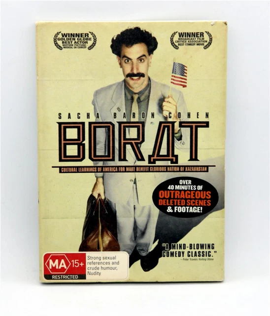 Sacha Baron Cohen Movie Borat (DVD, 2006) Region 4 MA 15+